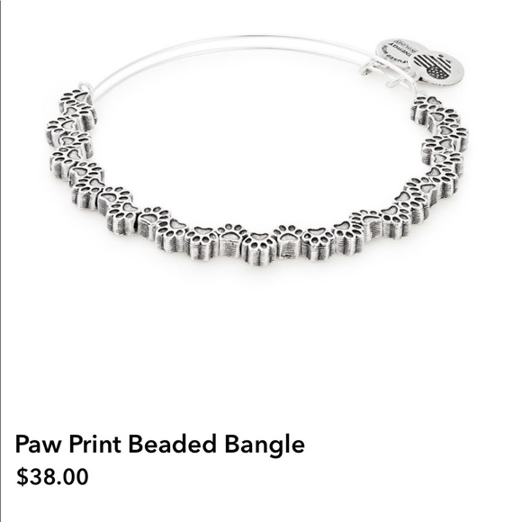 paw print beaded bangle